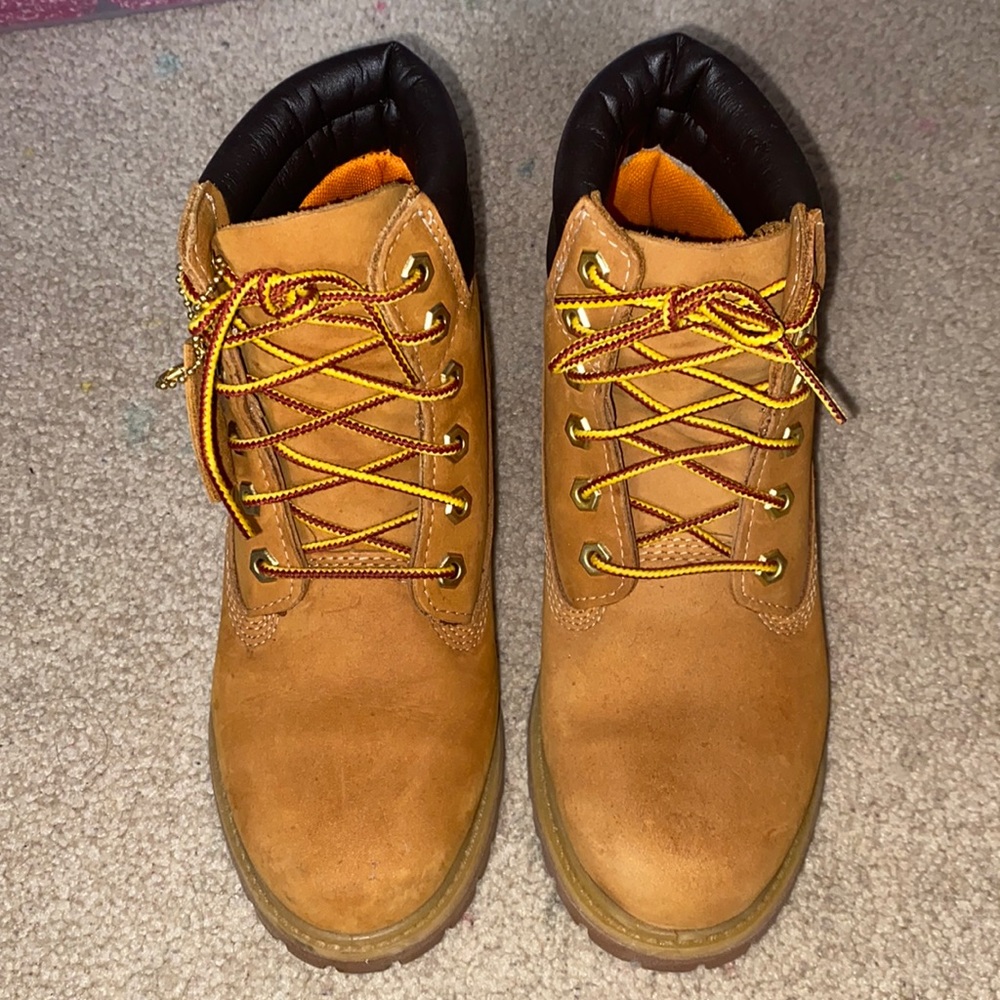 Women’s Timberland boots.